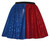 Childs Harlequin 2 Tone Blue & Red Sequined Skirt Superhero Villain Halloween Movie Fancy Dress