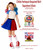 Childs Harlequin 2 Tone Blue & Red Sequined Skirt Superhero Villain Halloween Movie Fancy Dress