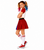 Childs Harlequin 2 Tone Blue & Red Sequined Skirt Superhero Villain Halloween Movie Fancy Dress