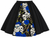 Adults 15" Day of the Dead Skulls & Roses Panel Skirt Halloween Fancy Dress