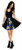 Adults 15" Day of the Dead Skulls & Roses Panel Skirt Halloween Fancy Dress
