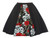 Childs Mexican Day of the Dead Skulls & Roses Panel Skirt Halloween Fancy Dress