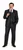 Adults Gomez Adams Black Pinstripe Suit & Tie Halloween Movie Family Fancy Dress Costume