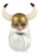 Medieval Norse Warrior Viking Horned Hat & Beard Fancy Dress