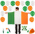 Adults National Flag of Ireland 6 Piece Supporters Kit St Patricks Day Fancy Dress