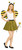 Childs 15" Length Black & Yellow Stripe Skater Skirt & Wings Set Bumblebee Bee Insect World Book Day Fancy Dress Costume