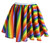 Adults 15" (38cm) Length Multicoloured Striped Skirt LGBTQ+ Gay Pride March Fancy Dress