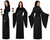 Adults Morticia Adams Dress & Belt Gothic TV Movie Film Halloween Fancy Dress Costume [2 Sizes]