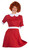 Ladies Annie Dress & Wig Orphan Girl World Book Day Fancy Dress Costume [2 Sizes]