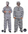 Adults DIY Zombie Convict Prisoner Chain Gang Halloween Fancy Dress Costume [2 Sizes]