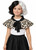 Childs Age 8-12 Years Cruella Dog Snatcher Shawl With Dalmatian Print World Book Day Halloween Fancy Dress Accessory [2 Colours]