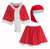 Childs Miss Christmas Shawl Skirt & Hat Xmas Festive Fancy Dress Costume [2 Sizes]