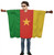 Adults National Flag of Cameroon Star of Unity Supporters Poncho Patriotic Fancy Dress Costume [One Size]