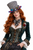 Adults Mad Hatter Checkered Top Hat Wonderland Fancy Dress Costume Accessory [One Size]