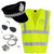 Adults Police Sargeant Hi Viz Vest Hat & Handcuffs Fancy Dress Costume