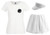 Ladies Tennis Player Skirt, T-Shirt & Visor Sports Day Fancy Dress Costume