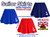 Adults 15" Length Skater Skirt Naval Anchor Design Sailor Fancy Dress Costume Accessory