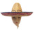 Red Mexican straw hat Made in Mexico SOMBRERO STRAW