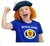 Childs Tartan Tam O' Shanter Hat Ginger Hair Scotland Burns Night Fancy Dress Costume Accessory Headwear