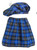 Womens Tartan Pub Golf Kilt Style Skirt & Tam Hat Sports Fancy Dress Costume Accessory