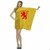 Ladies Scotland Lion Rampant Flag Dress Scottish Supporters Fancy Dress Costume