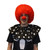 Polka Dot Clown Collar With Red Afro & Nose Circus Fancy Dress Accessory Set