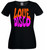 Womens Love Disco Dancing Groovy 1970s Retro 70s Lady Fit Black T-Shirt