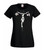 Womens Banksy Christmas Capitalism Jesus Style Street Art Lady Fit Black T-Shirt