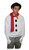 Adults Snowman Jumper Gloves Hat, Scarf & Carrot Nose Christmas Fancy Dress Costume