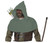 Adults Sherwood Forest Robin Hood Medieval Archer Fleece Hooded Cowl Fancy Dress Costume Accessory [4 Colours]