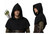 Adults Medieval Archers Fleece Hooded Cowl Robin Hood Fancy Dress Costume Accessory