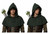 Adults Medieval Archers Fleece Hooded Cowl Robin Hood Fancy Dress Costume Accessory