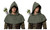Adults Medieval Archers Fleece Hooded Cowl Robin Hood Fancy Dress Costume Accessory