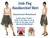 Adults Tricolour National Flag of Ireland Handkerchief Skirt St Patricks Day Irish Fancy Dress