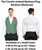 Adults Tricolor National Flag of Ireland Backless Waistcoat St Patricks Day Irish Sports Supporters Fancy Dress