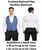 Adults National Flag of Scotland St Andrews Cross Saltire Backless Waistcoat Fancy Dress