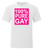 Adults 100% Pure Gay LGBTQ Homosexual Pride March Unisex White T-Shirt