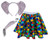 Childs Elmer Patchwork Multicoloured Skirt Elephant Ears & Tail World Book Day Fancy Dress Costume [2 Sizes]