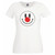 Womens Red Nose Happy Face 1980s Festival Lady Fit White T-Shirt