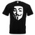 Adults Anonymous Hacker Guy Fawks Hacktivist Vendetta Unisex Black T-Shirt
