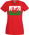 Womens Welsh Dragon Wales St David Cymru Y Ddraig Goch Red Lady Fit T-Shirt