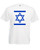 Adults National Flag of Israel Zionism Star of David Unisex White T-Shirt