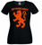 Womens Netherlands Lion Dutch Flag Holland Sports Black Lady Fit T-Shirt