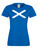 Womens Scotland Saltire St Andrews Cross Scottish Flag Blue Lady Fit T-Shirt