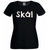 Womens Skål Viking Norweigian Swedish Danish Beer Festival Black Lady Fit T-Shirt