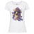 Womens Skull in Colourful Smoke Gothic Horror Creepy White Lady Fit T-Shirt