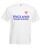 Adults England the Heart of Football St George Cross Love Heart Unisex White T-Shirt