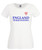 Womens England The Heart of Football St George Cross Love Heart English Supporters Lady Fit White T-Shirt