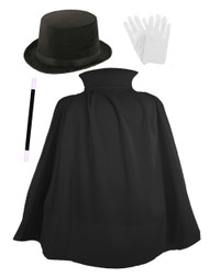 Childs Magician Magic Man Illusionist Circus Performer  Fancy Dress Accessory Kit [Age 8-12 Years&91;
