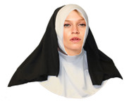 Adults Nuns Habit Headpiece & Collar Religious Fancy Dress Costume Accessory [One Size&91;